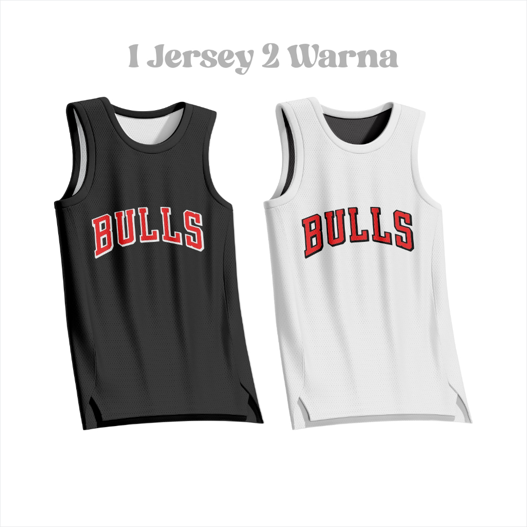 JERSEY BULLS NBA / JERSEY BULLS BISA BOLAK BALIK / JERSEY BULLS 1 JERSEY 2 WARNA / BULLS NBA /BASKET