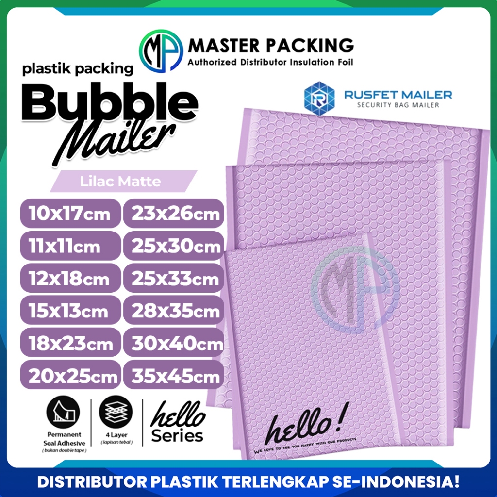 

AMPLOP BUBBLE MURAH | BUBBLE MAILER | POLYBUBBLE MURAH LIGHT PURPLE