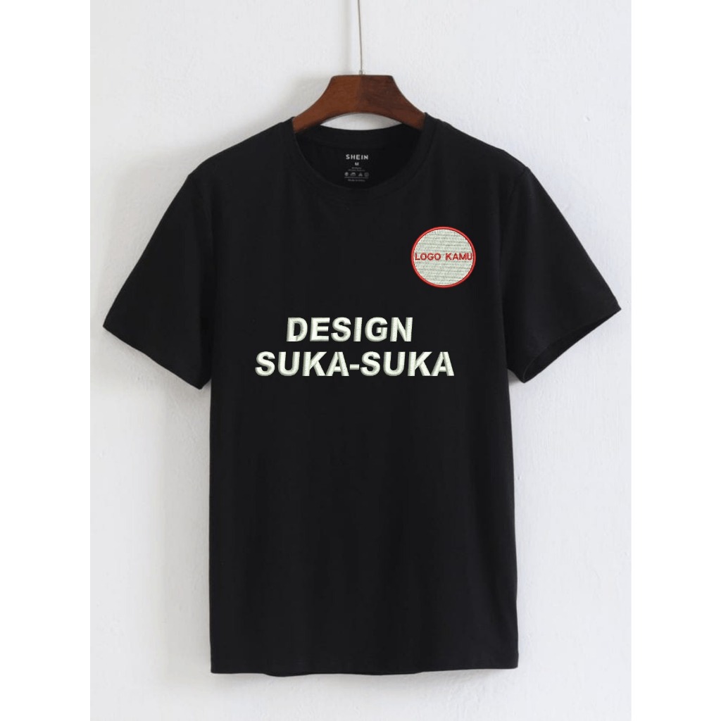 Kaos Combed/BAJU KAOS Logo Bordir Custom Satuan Bordir/KAOS COMBED 24S CUSTOM BORDIR