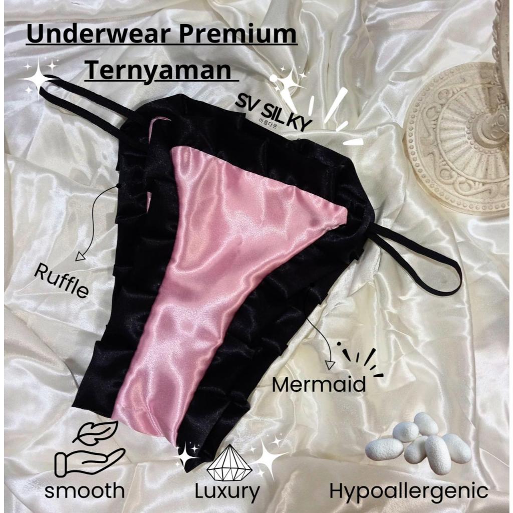 Celana Dalam Wanita MERMAID SV Silk Premium Satin Korean Lembut Adem | Underwear Sexy Elegan Anti Ge