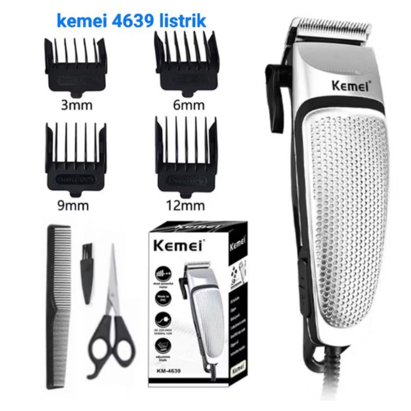 Alat mesin potong rambut Kemei km 4639 Hair Clipper Kemei listrik murah