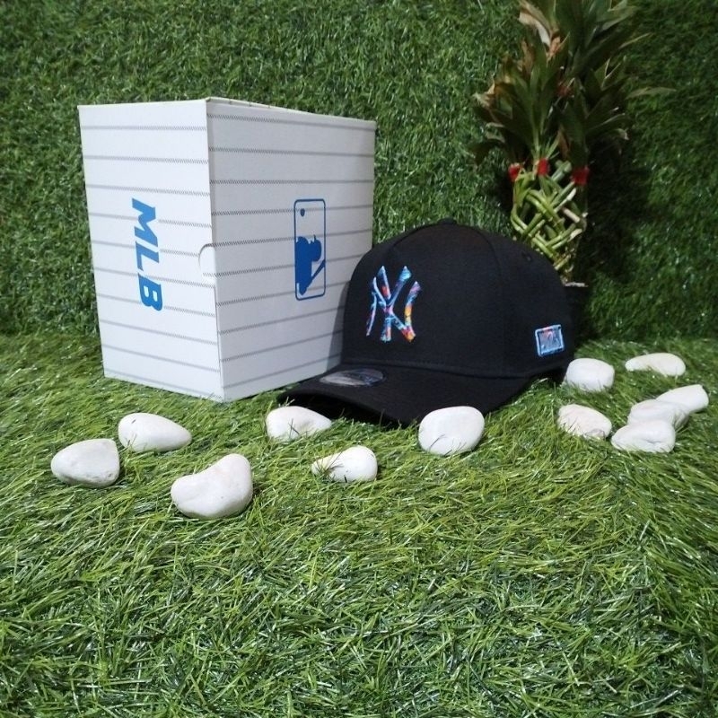 New York NY Logo Rainbow Full Tag MLB Unisex Topi Premium