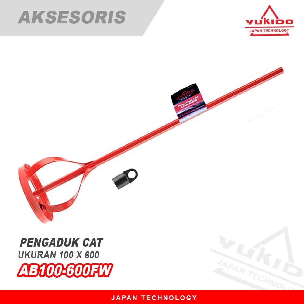 Yukido Pengaduk Cat 100X600mm Pengaduk Semen Tangkai Mixer / Bor NEW