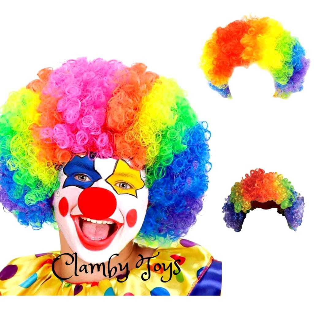 GROSIR Rambut Palsu Wig Rainbow / Rambut Palsu Kribow Wig Keriting