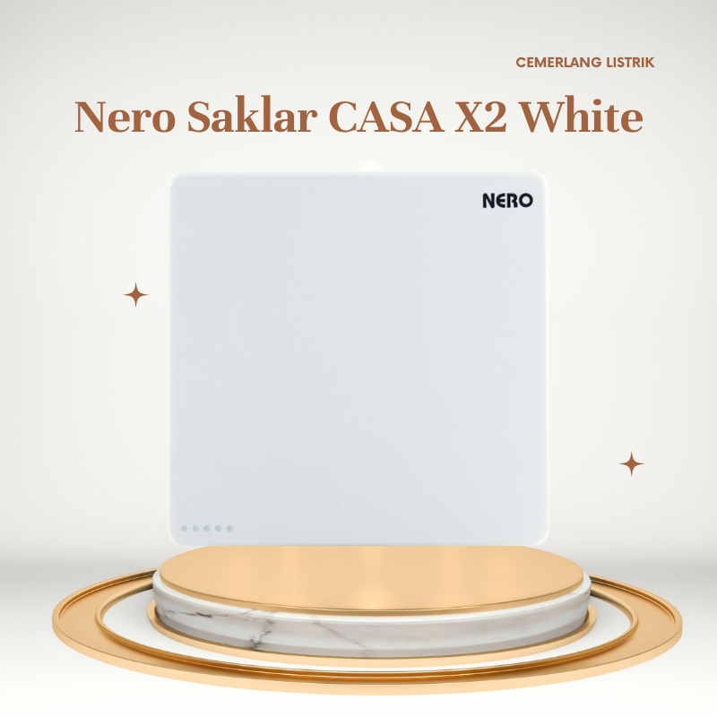 NERO Saklar Casa White - Saklar Tunggal Nero Casa X2 White - X21011- W, Saklar Engkel