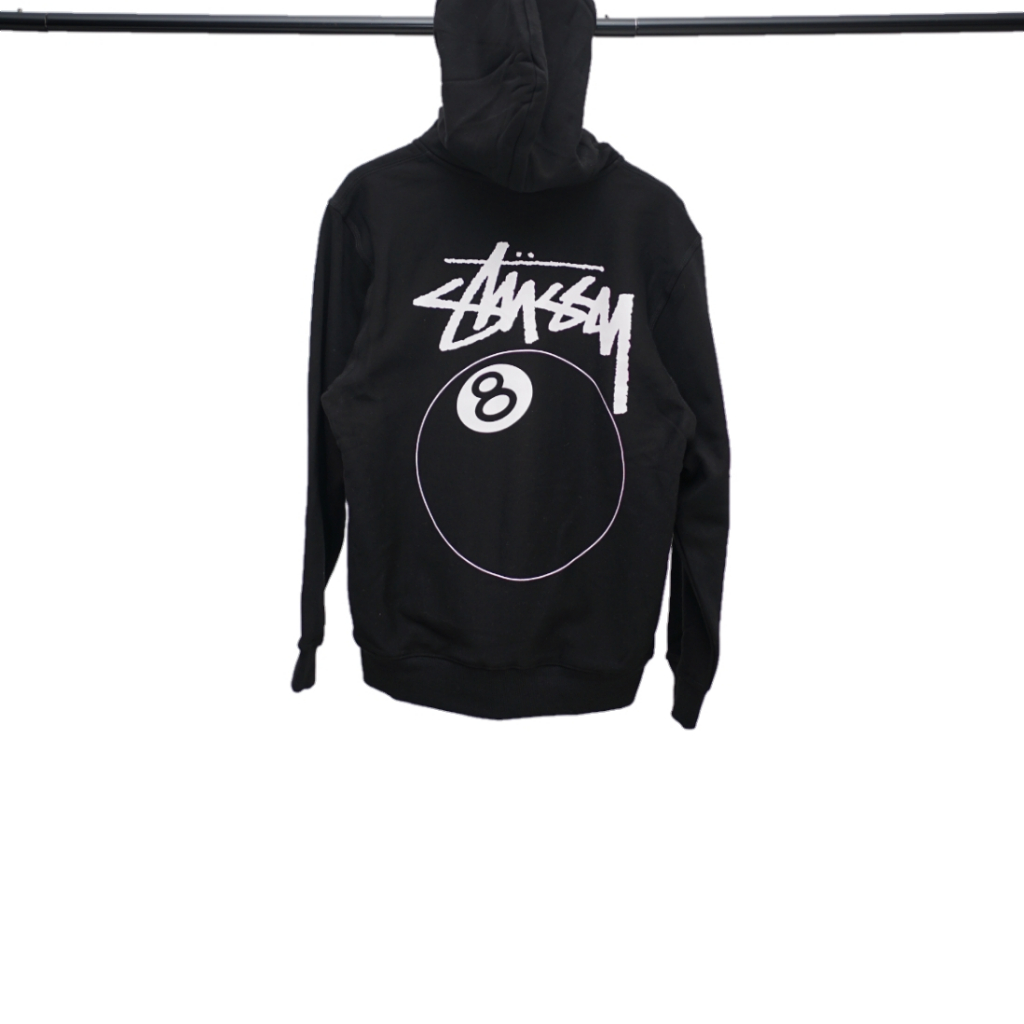 STUSSY Black 8 Ball Zip Hoodie Authentic / Jaket Branded Stussy Original