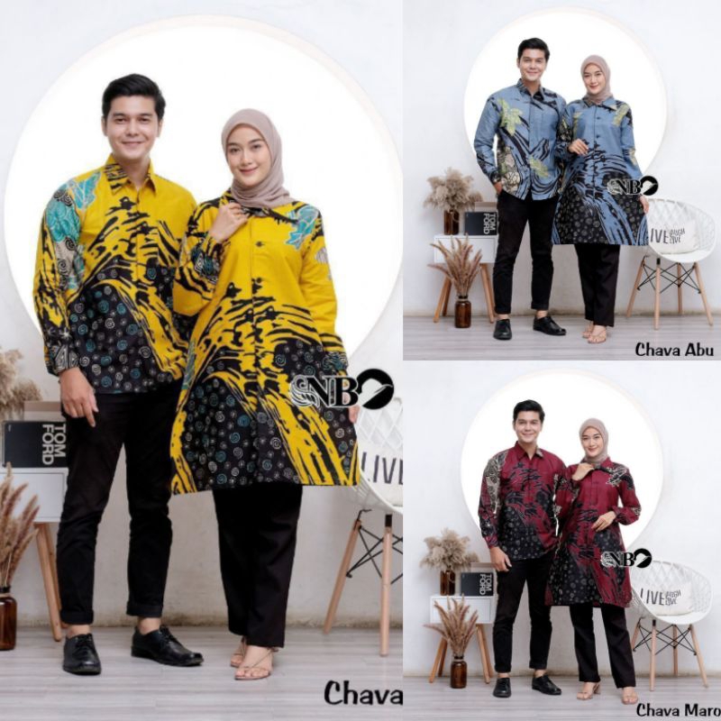 Atasan Wanita Baju Tunik Couple Batik Jumbo Size M L XL XXL 3XL LD 120cm Motif Terbaru