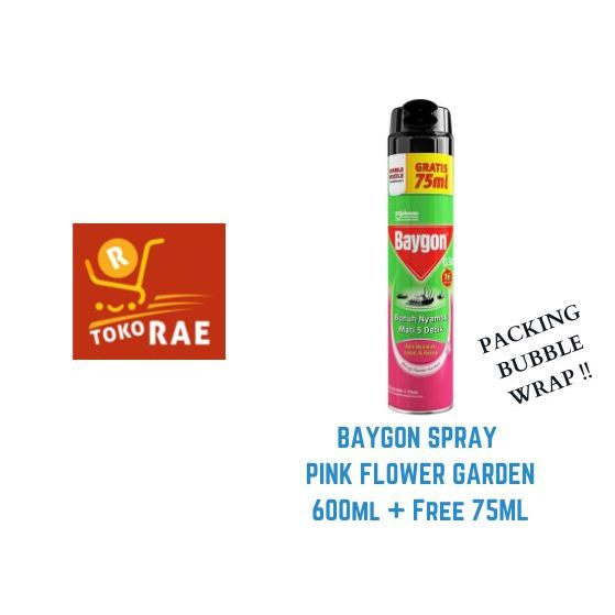 Baygon Spray PINK FLOWER 600 + FREE 75 ML