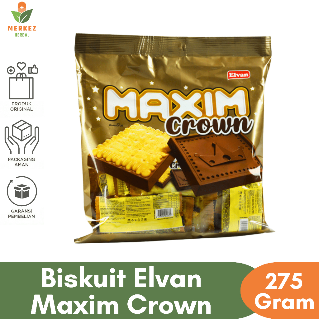 

Biskuit Kue And Wafer Coklat Maxim Crown 275 Gram | Jajanan Oleh Oleh Haji Dan Umroh Snack Khas Arab