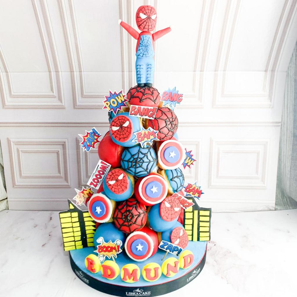 

Donat/Donat ultah tema spiderman/Donat Ultah/Donat tower Jakarta