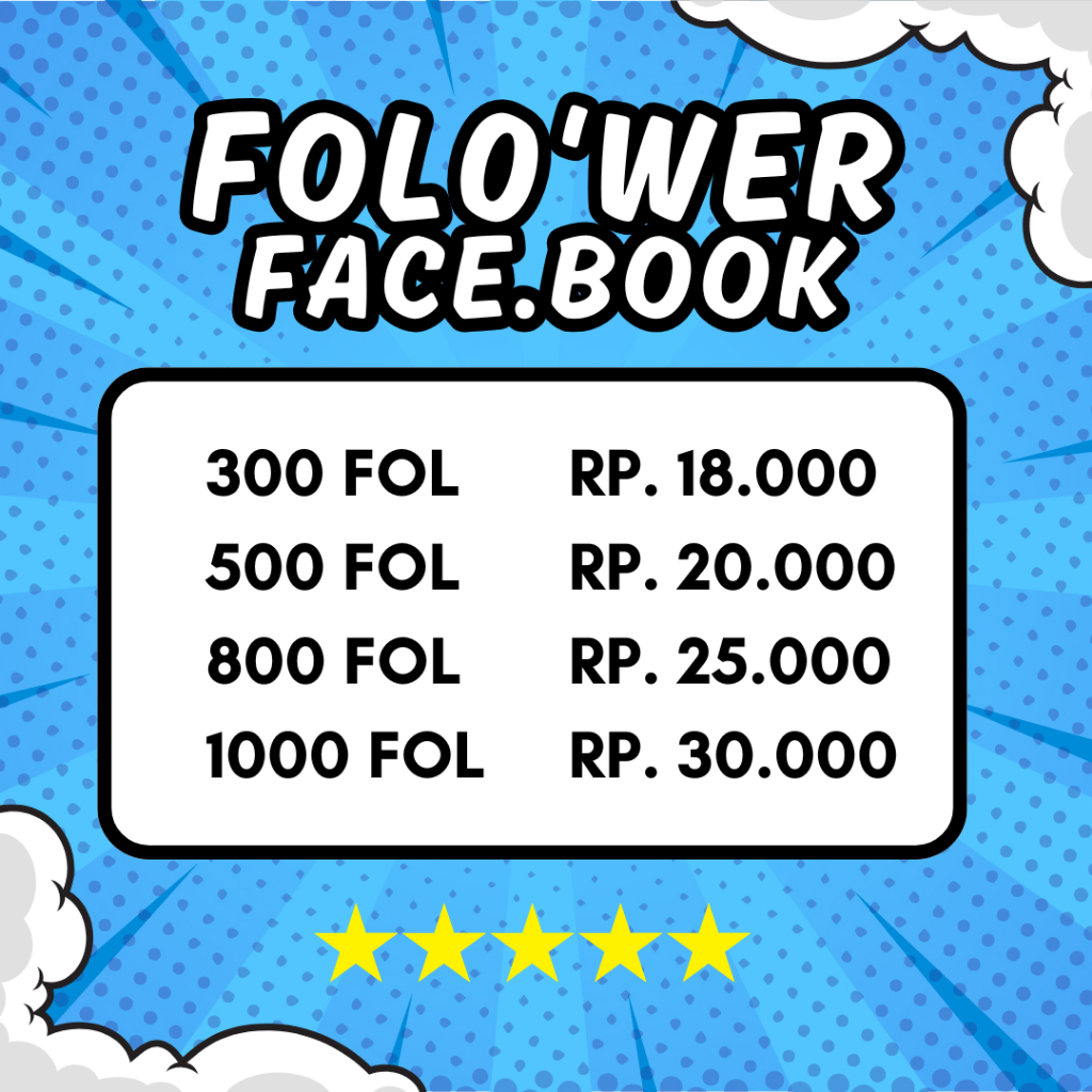 FOLLOWER FOLL PENGIKUT FB FACE.BO0K FANSPAGE HALAMAN BERGARANSI MURAH NON DROP PERMANEN PENGIKUT FOL