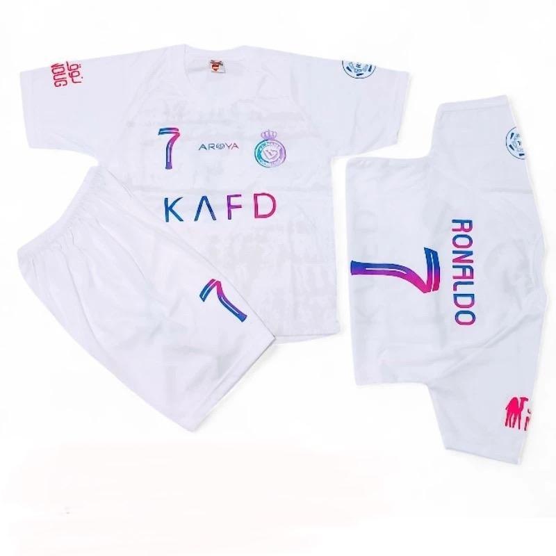 Setelan jersey bola anak Ronaldo Al Naser / baju olah rag anak laki laki ronaldo terbaru