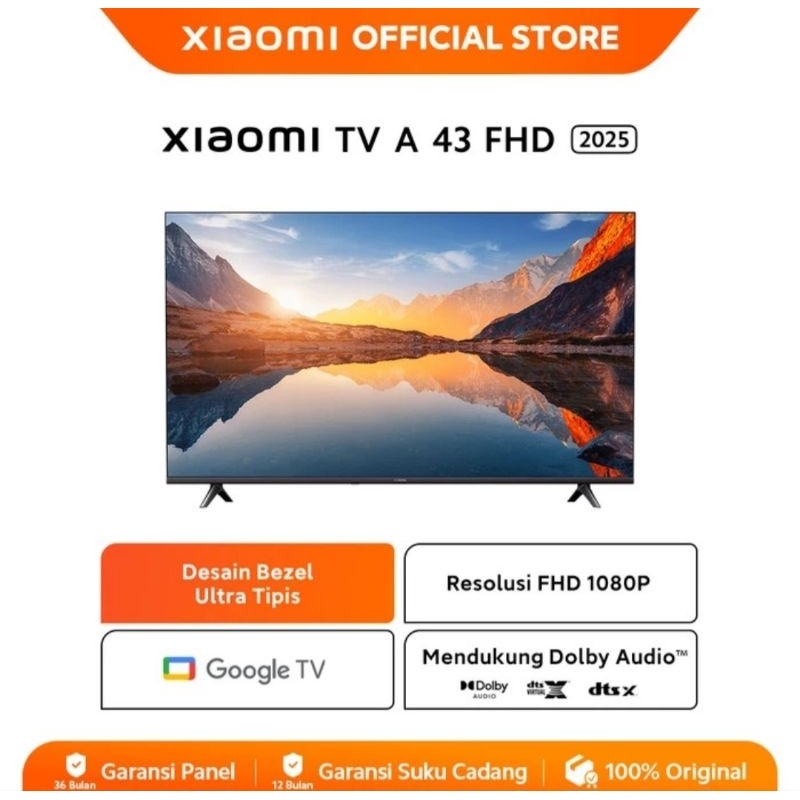 TV LED XIAOMI 43INCH ANDROID TV 2K GOOGLE TV TV XIAOMI 43 INCH