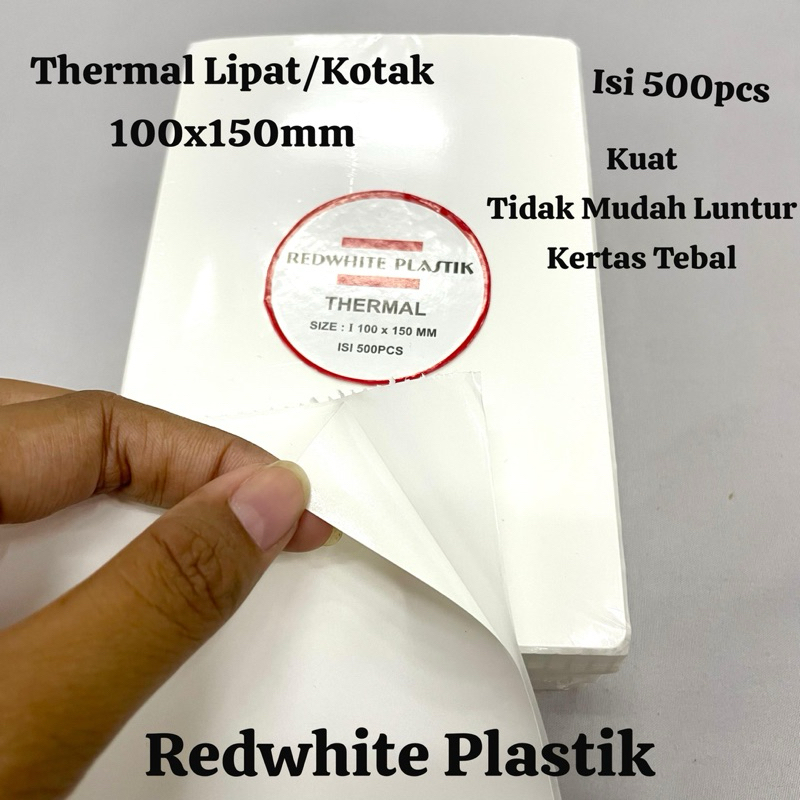 

Label Stiker Thermal Kotak/Lipat Uk 100x150mm Isi 500 Pcs Kertas Thermal Termurah