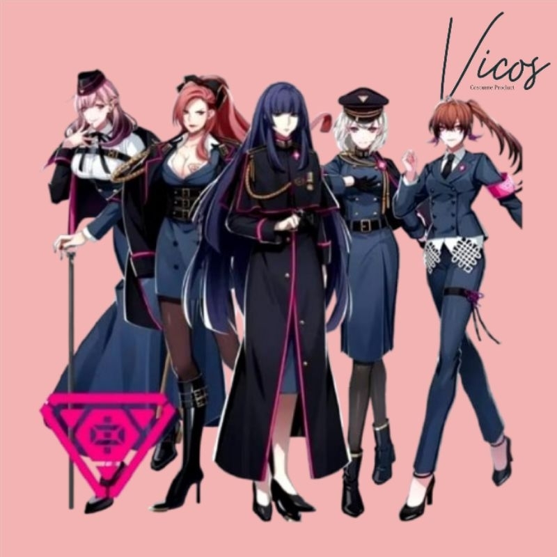 Kostum Cosplay Hypnosis Mic - Aohitsugi Nemu, Otome Tohoten, Ichijiku Kadenokoji, Honobono Keitoin, 