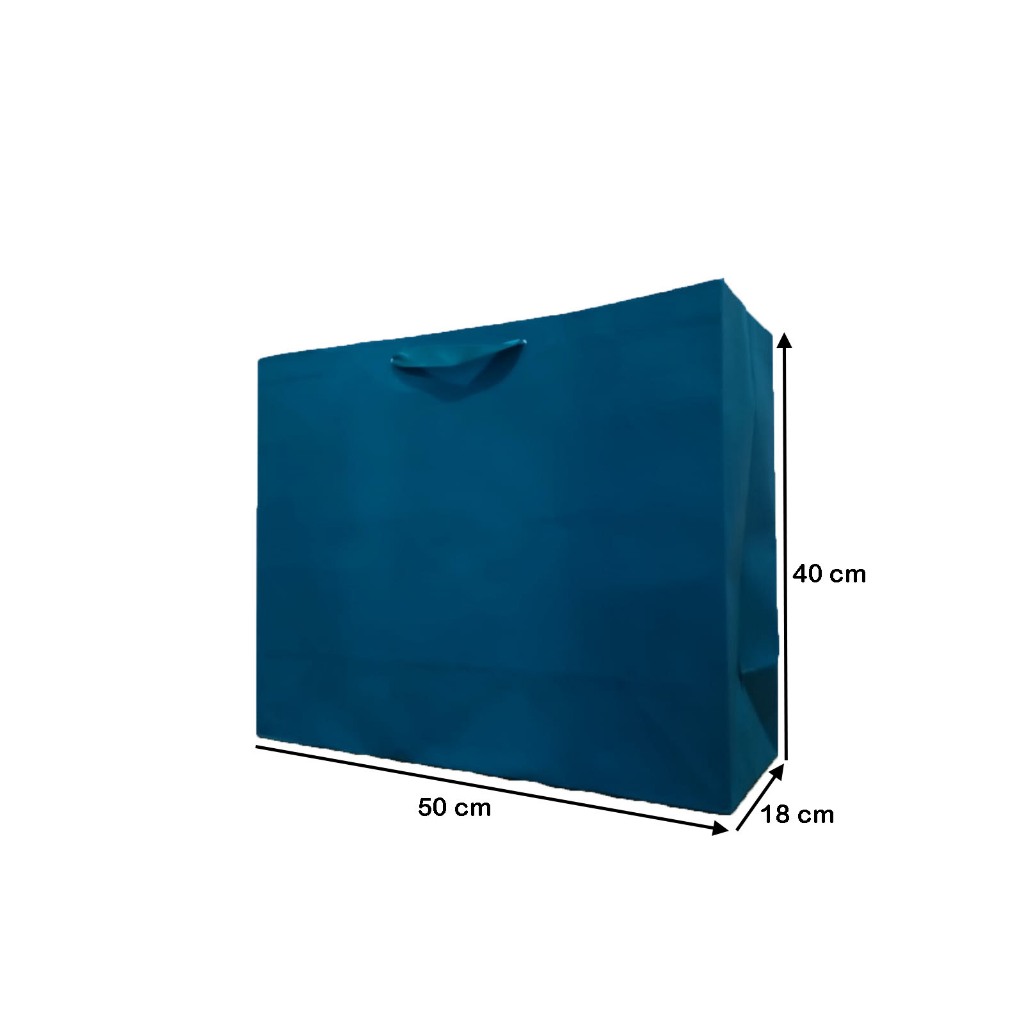PaperBag - Warna Hijau Tosca (Bahan Hawai -210 gr ) - 50cm x 18cm x 40cm