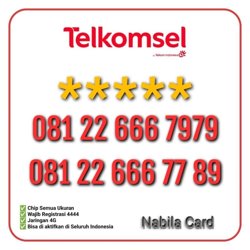 Nomor Cantik Simpati - Nomor Cantik Telkomsel - Simpati Cantik 8888