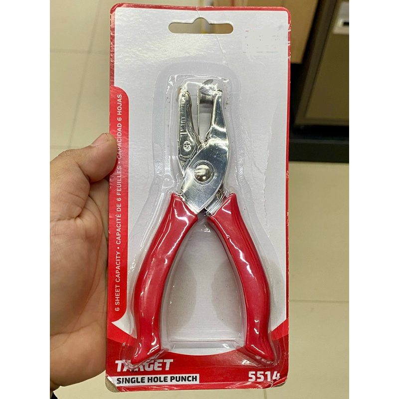 

Alat pelubang Kertas Gagang karet || single hole punch
