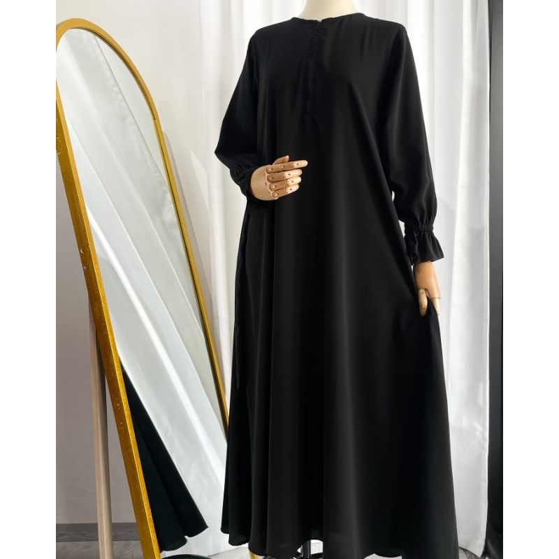 ABAYA QUEEN POLOS JETBLACK | ABAYA JETBLACK POLOS | ABAYA HITAM POLOS