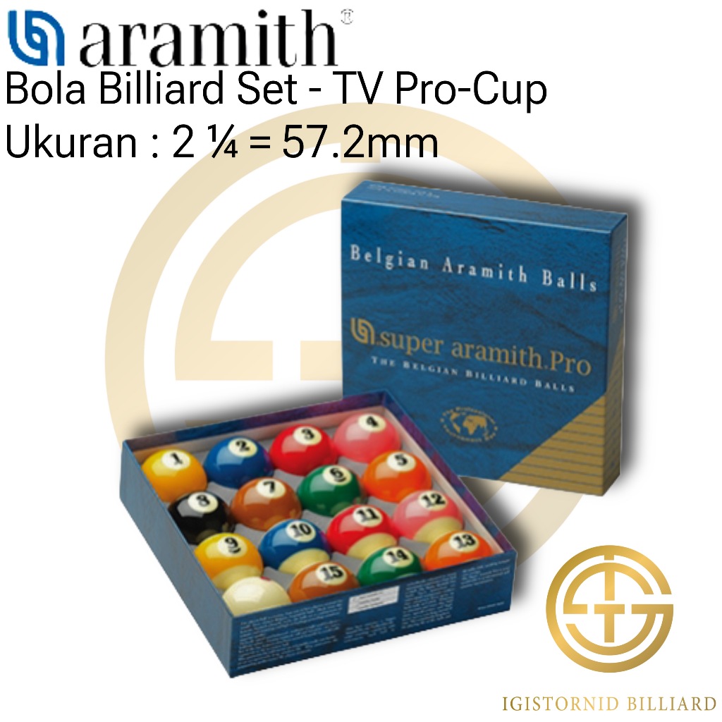 Aramith TV Pro-Cup - Bola Billiard Set