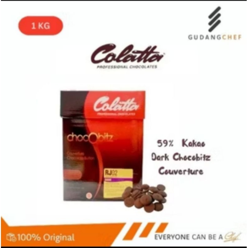 

Collata Chocobitz Dark Couverture Coklat - Ideal untuk Praline & Dekorasi Kue
