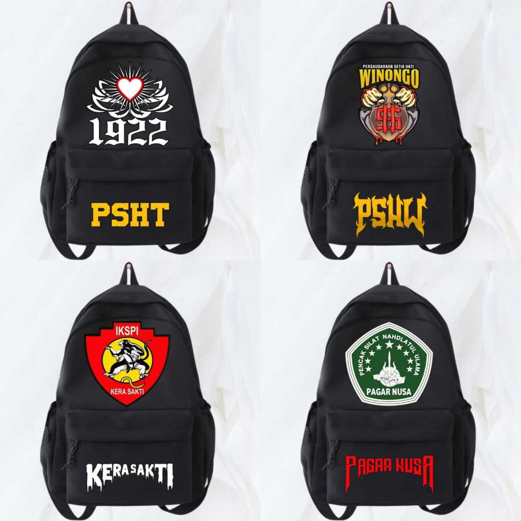 Tas Ransel Perguruan Silat Lengkap PSHT PSHW IKSPI Pagar Nusa Bahan Kanvas Cordura Premium / Backpac