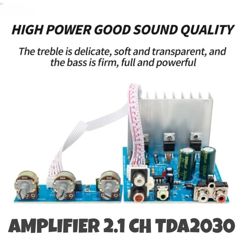 Hifi Kit Power Amplifier Speaker Aktif 2.1 Channel TDA2030