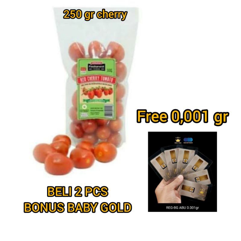 

Tomat Cherry fresh 250 gr bonus baby gold