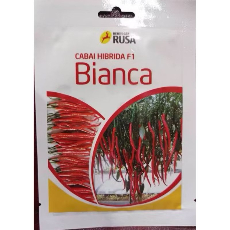 Benih Bibit Cabe merah Keriting Bianca F1  10 gram cap rusa original