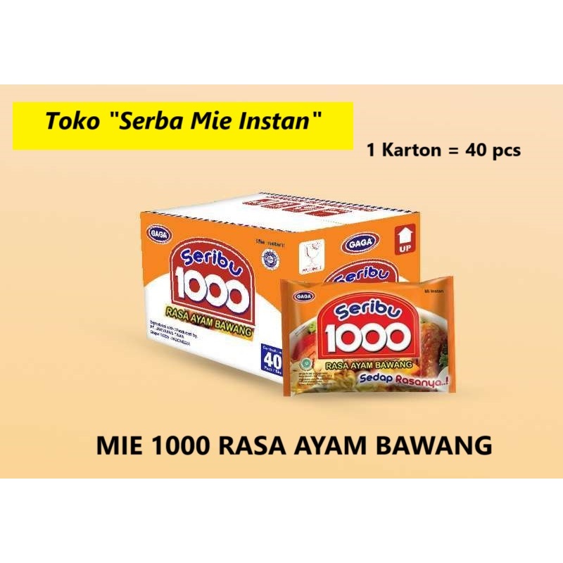 

Mie 1000 Seribu Ayam Bawang 1 Dus isi 40 pcs Harga Termurah