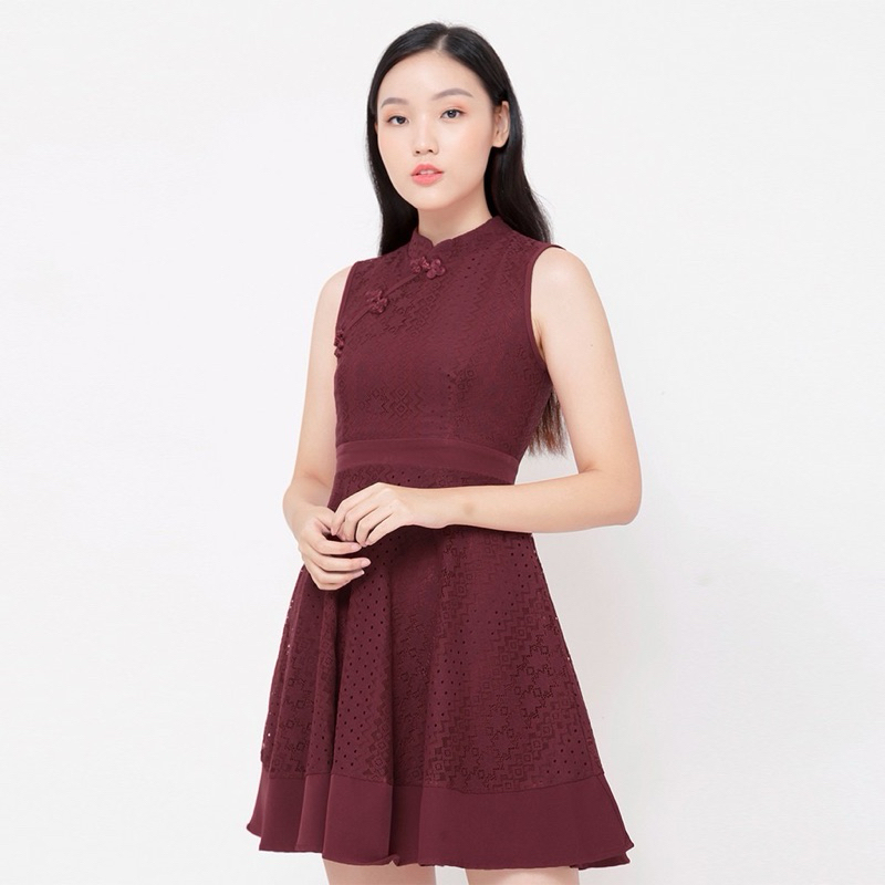 [Preloved] Chocochips Boutique - Belmira Dress MAROON