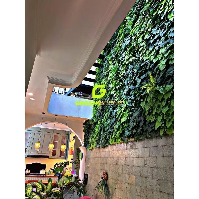 jual vertikal garden artificial | pembuatan vertikal garden tanaman plastik | harga per meter