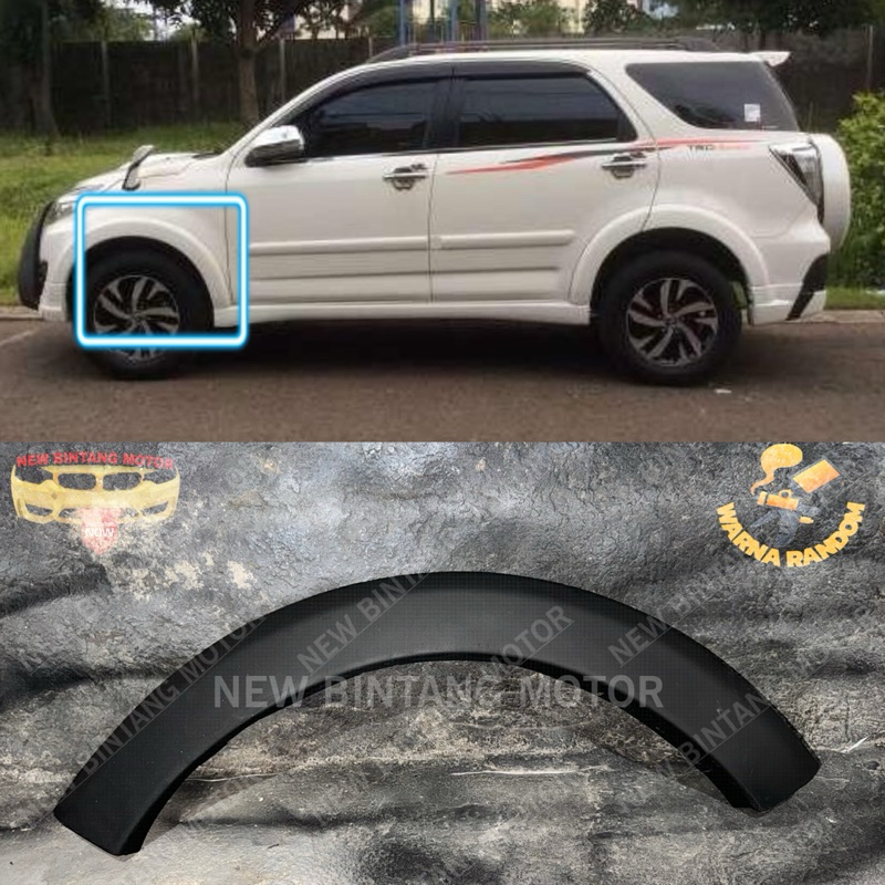 Over fender depan kiri toyota rush terios 2010 2015 original