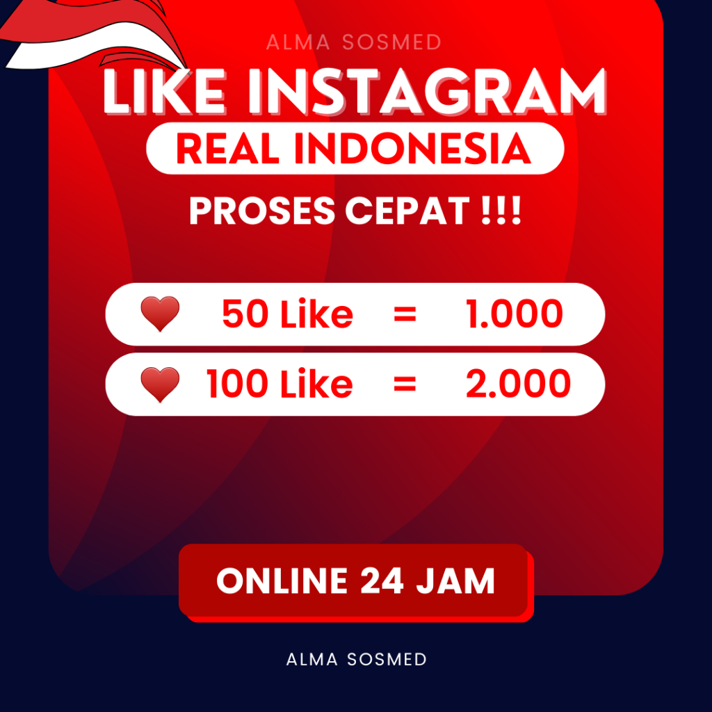 INSTAGRAM LIKE Real INDONESIA PERMANEN GARANSI  - Online 24 Jam