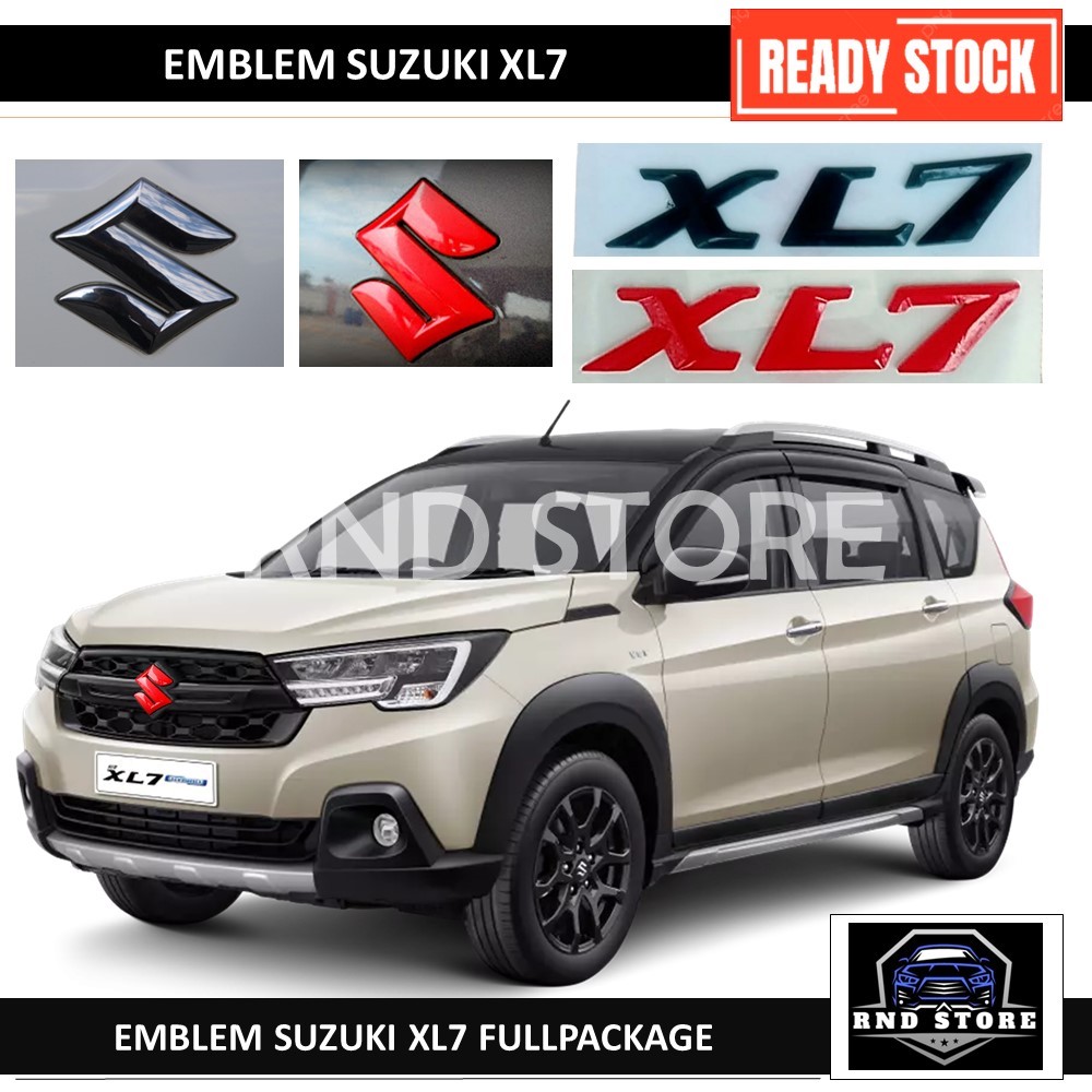 RND11- EMBLEM SUZUKI XL7 SET, SUZUKI XL7, LOGO TULISAN EMBLEM XL7 FULLPACKAGE