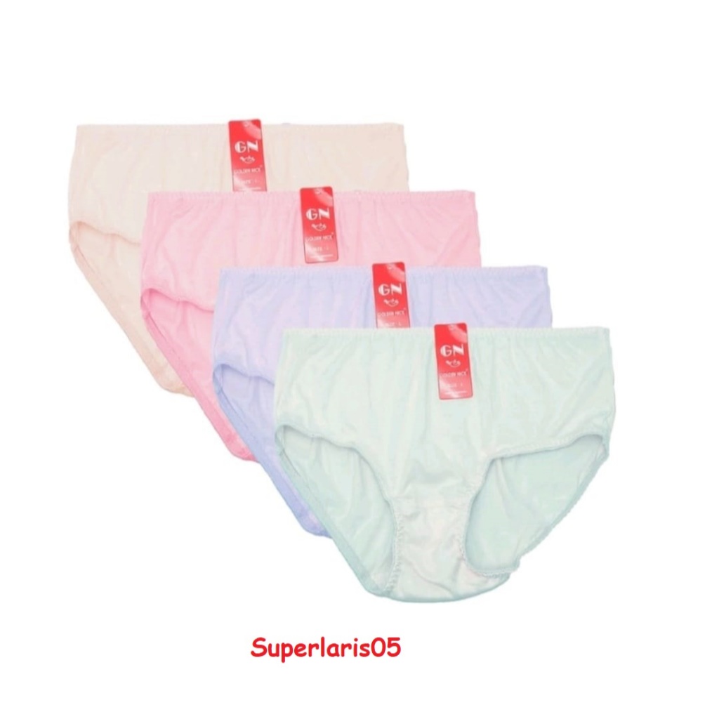 (3 Pcs) Celana Dalam GOLDEN NICK 381 Karet Gerigi / CD Golden Nick Jumbo M-4L
