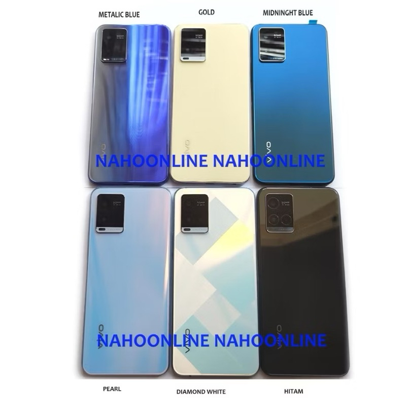 Back Casing Kesing Housing + Bezel Vivo Y33s, Y33t, Y21s, Y21t, Y21a, Y21 2021 Backdoor Fullset + Be