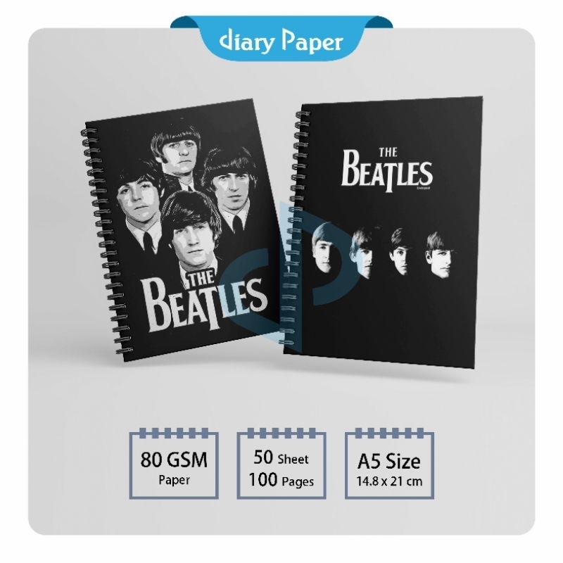 

NOTE BOOK & NOTEPAD / NOTEBOOK A5 / NOTES BOOK / ISI 50 100 HALAMAN NOTEBOOK THE BEATLES