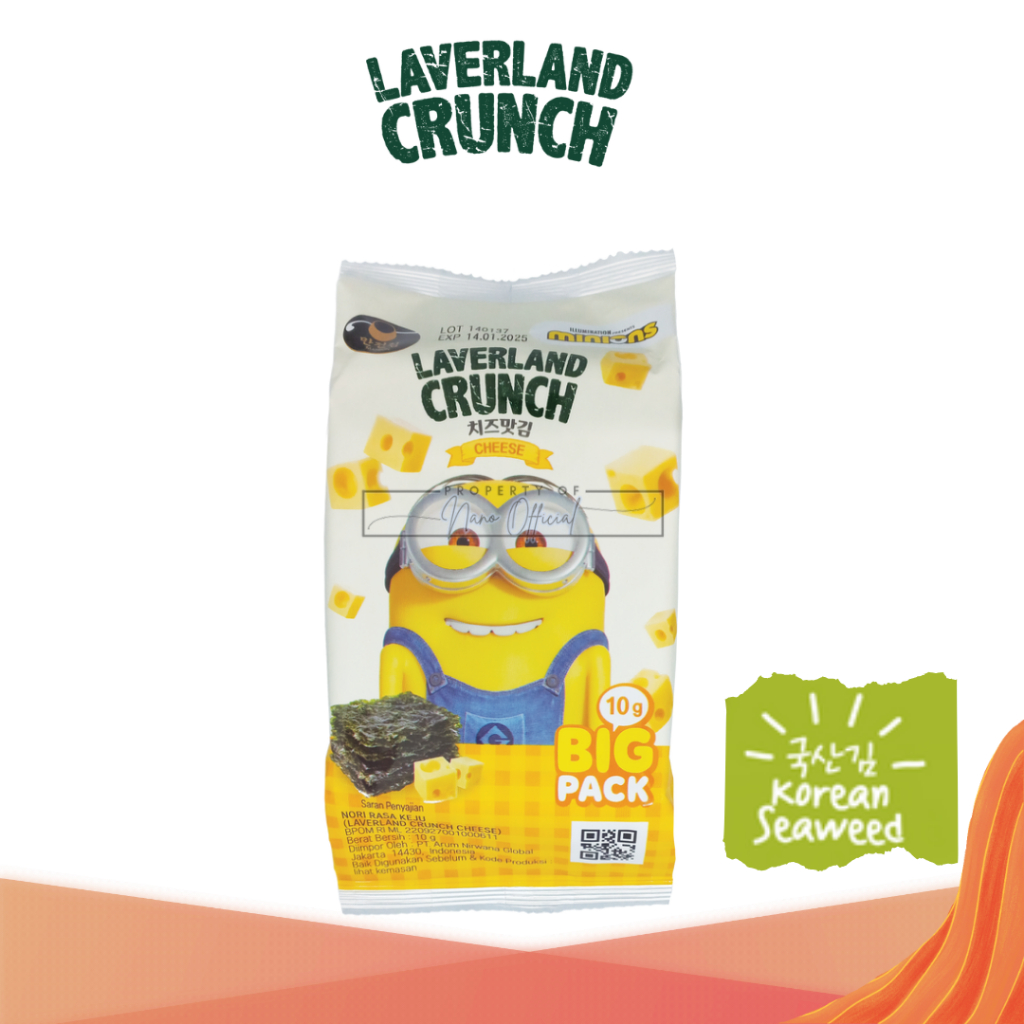 

Laverland Crunch Korean Seaweed Single Pack 10 gram - Cheese