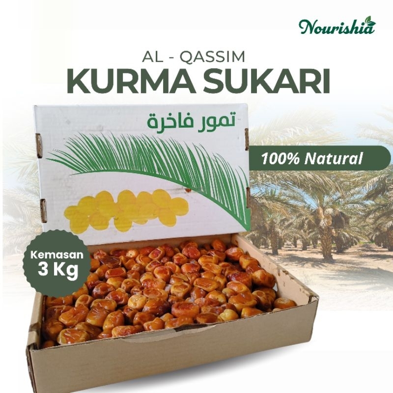 

Kurma Sukari 3 kg Sukari Al-Qaseem - Kurma Madu - Kurma Raja - kurma sukkari