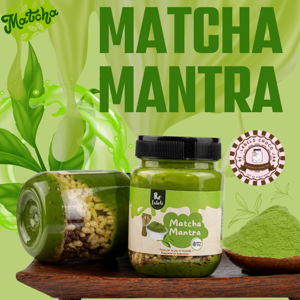 

Chocojar Matcha Mantra - Re.labels Coklat Lumer Crunchy Varian Matcha