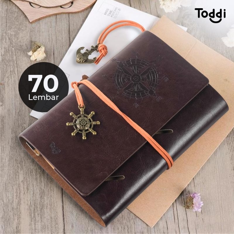 

Buku Catatan Binder Kulit Retro Pirate - 8005 - Coffee
