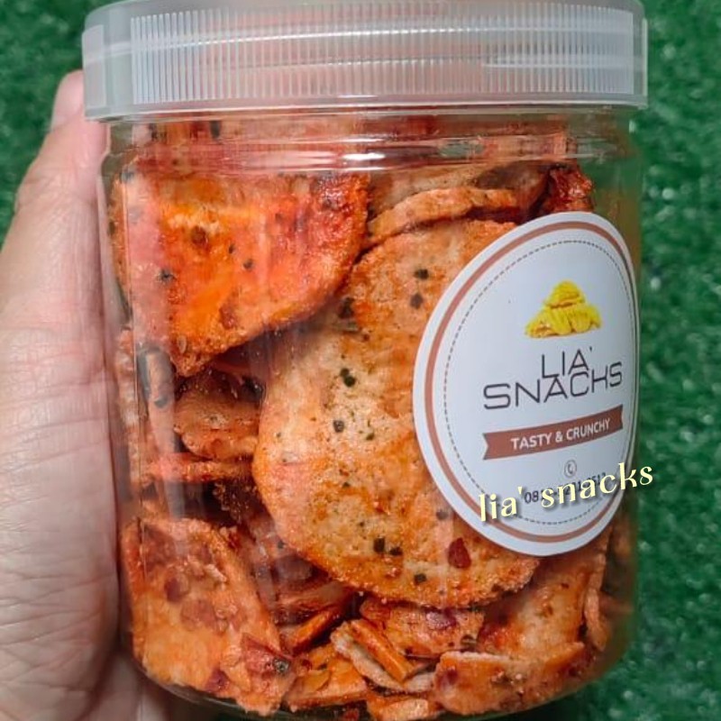 

Basreng Koin Pedas Manis Daun Jeruk Renyah | Camilan Basreng Berbumbu Kemasan Praktis