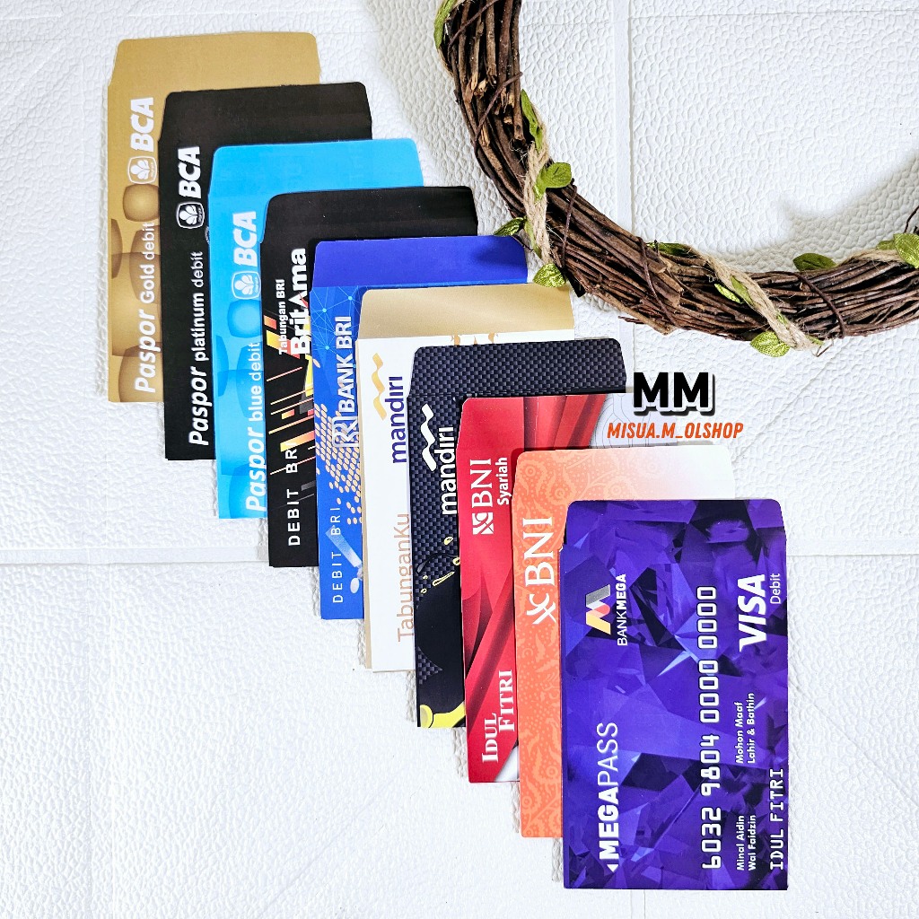 

10PCS AMPLOP/ANGPAU LEBARAN IDUL FITRI MOTIF ATM TERBARU MEDIUM/ AMPLOP ATM TERBARU