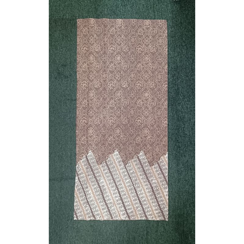 kain batik Batik tulis handmade motif Sidomukti kombinasi lereng warna nude mocca