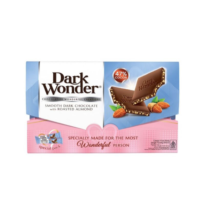 

dark wonder smooth cokelat hitam almond panggang spesial pack 2x56gr