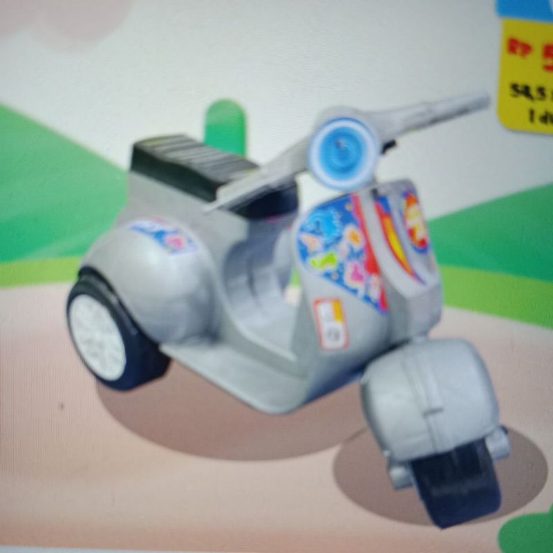 (BISA COD) mainan motor vesfa VB 65/ mainan anak cowo cewe motor vesfa bisa dinaiki