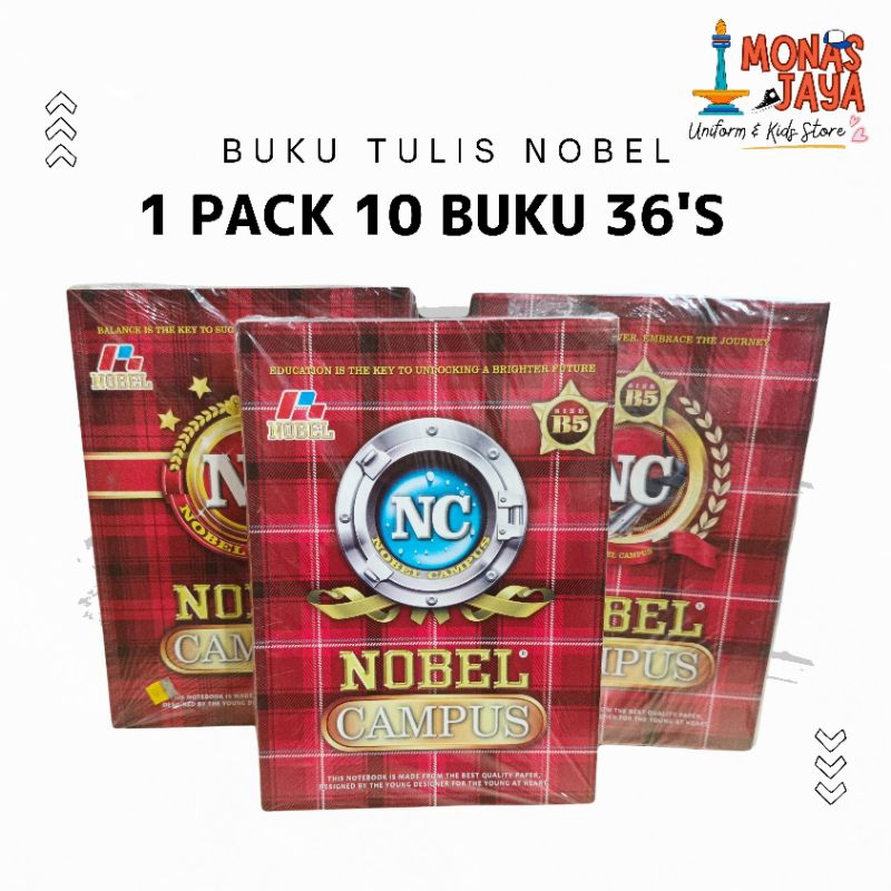 

MJ BUKU TULIS NOBEL 1 PACK 10 BUKU 36 LEMBAR