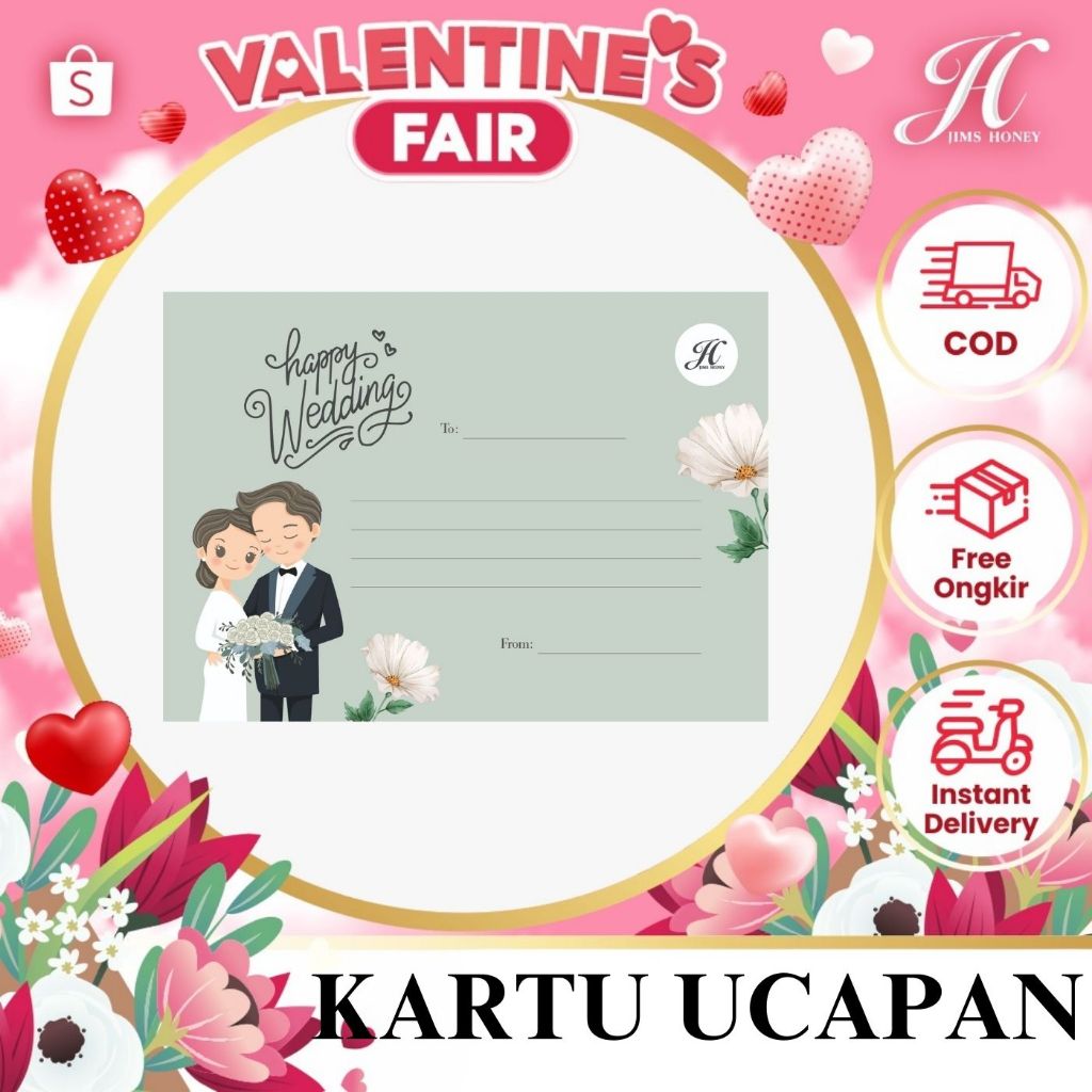 Kartu Ucapan Hadiah Gift Anniversary Graduation Birthday Wedding Natal Polos