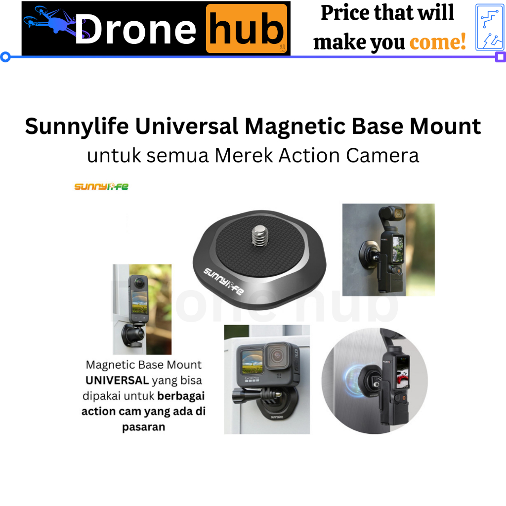 Universal Magnetic Base DJI Osmo Pocket 3 DJI Osmo Action 5 Pro DJI Osmo Action 4 GoPro Hero Insta 3